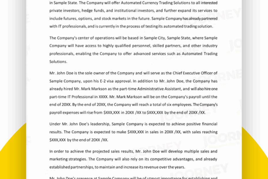 How An E 2 Visa Business Plan Helps You Launch A U S Based Business Joorney