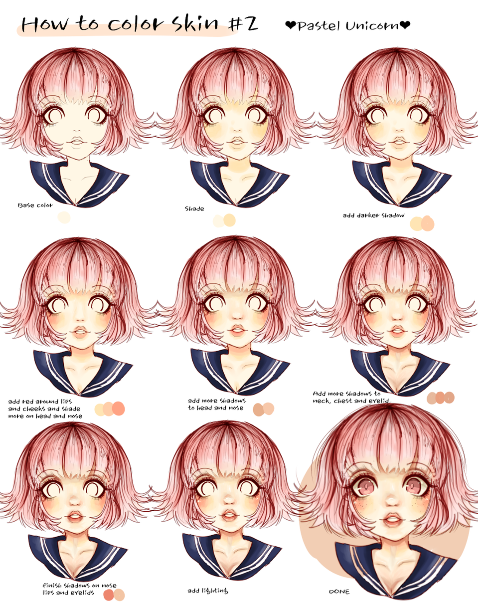 How To Color Skin 2 Pastel Unicorn Illustrations ART Street