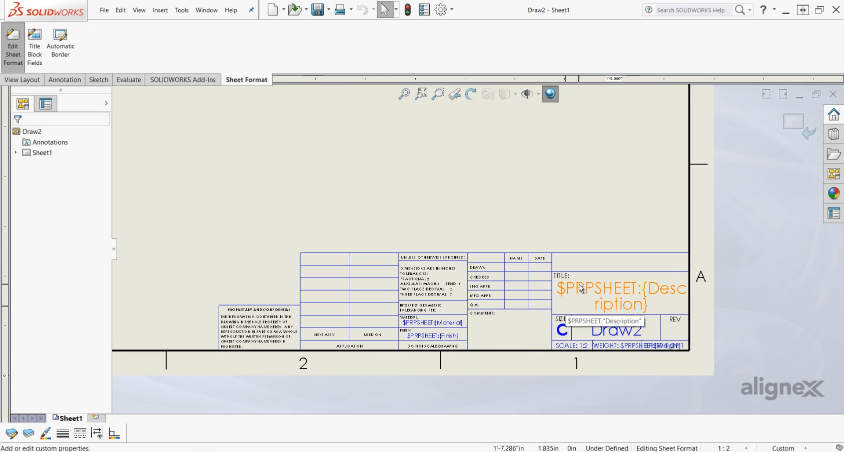 How To Create Drawing Templates And Sheet Formats In SOLIDWORKS