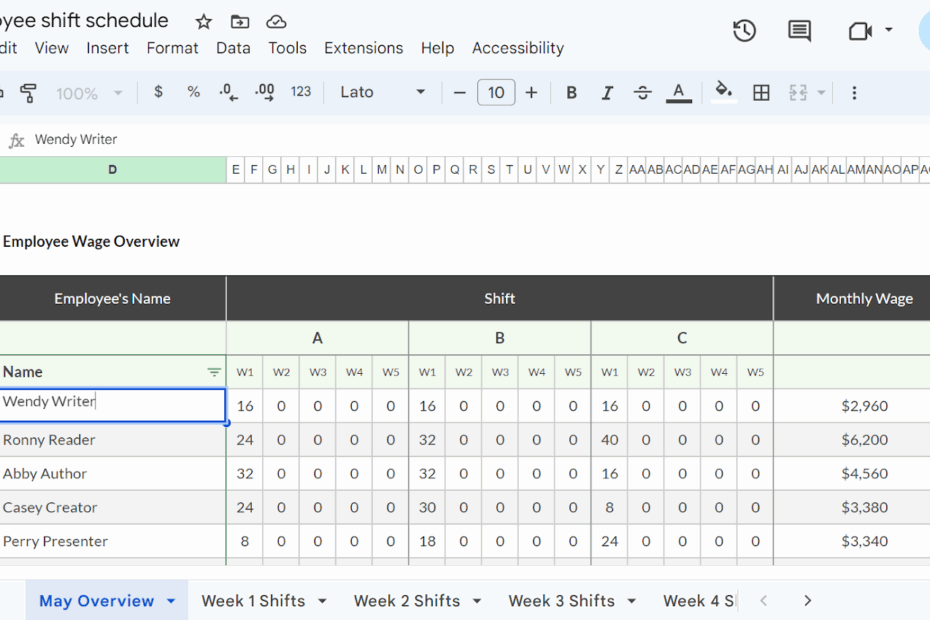How To Create U0026 Use A Retail Staff Scheduling Template