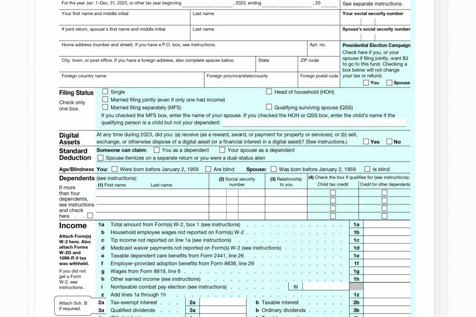 How To Fill Out IRS Form 1040 What Is IRS Form 1040 ES Worksheets Library