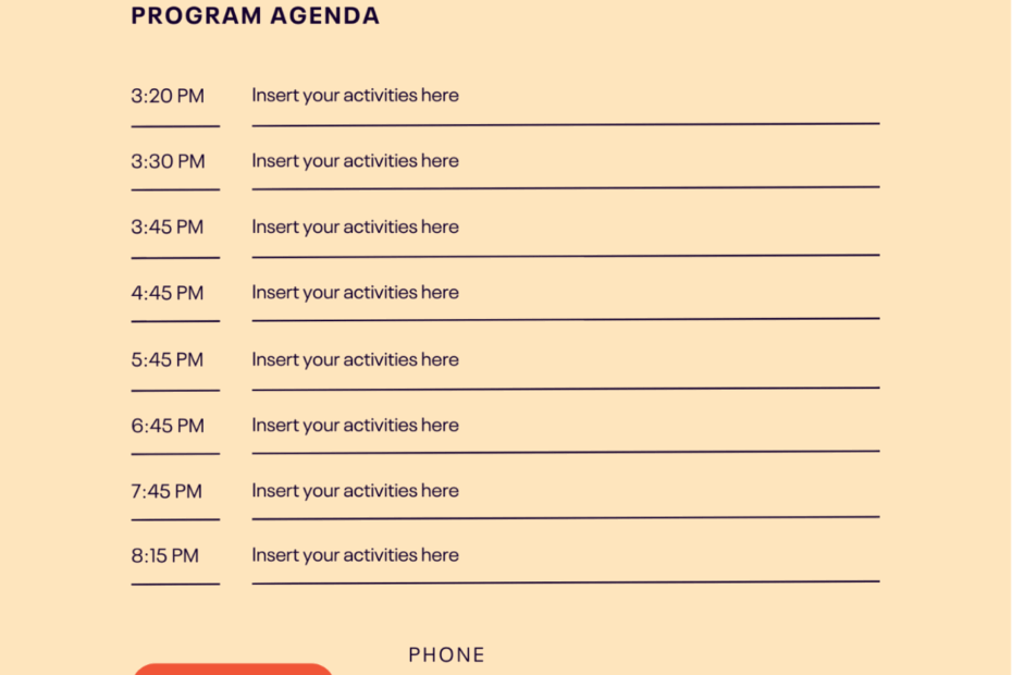 How To Make An Event Program Quickly Free Template