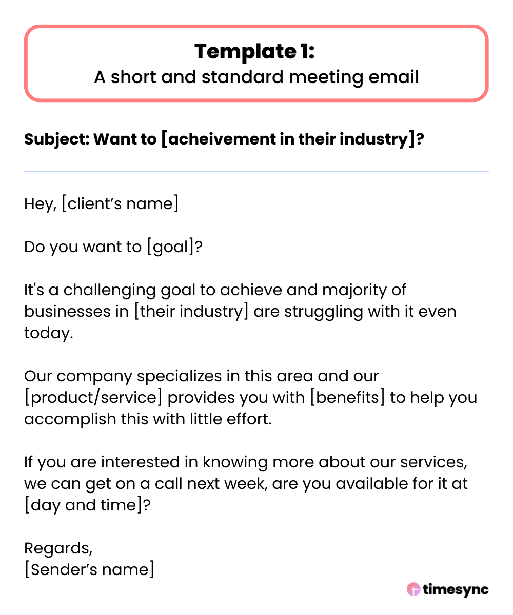How To Schedule A Meeting By Email Email Examples 