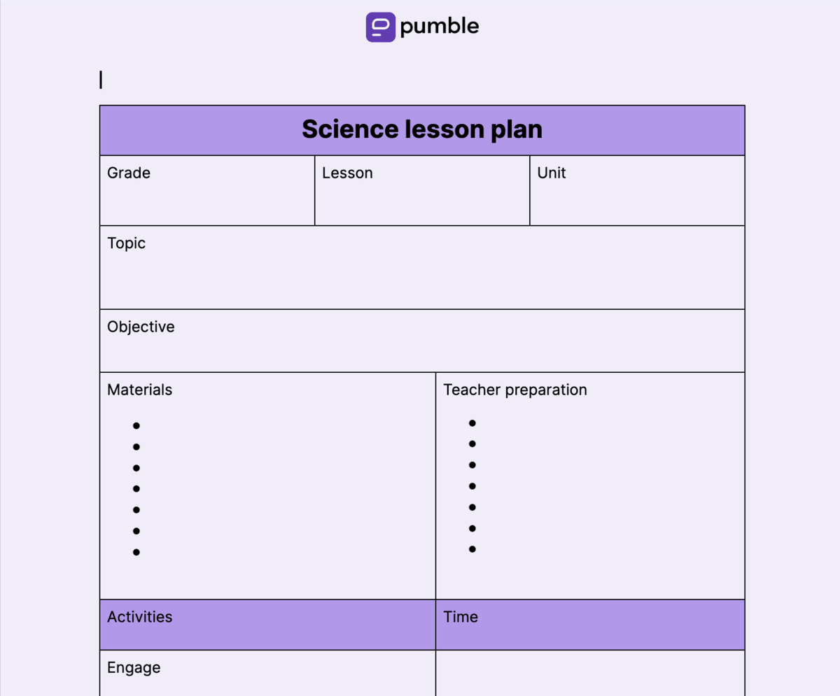 ell lesson plan template