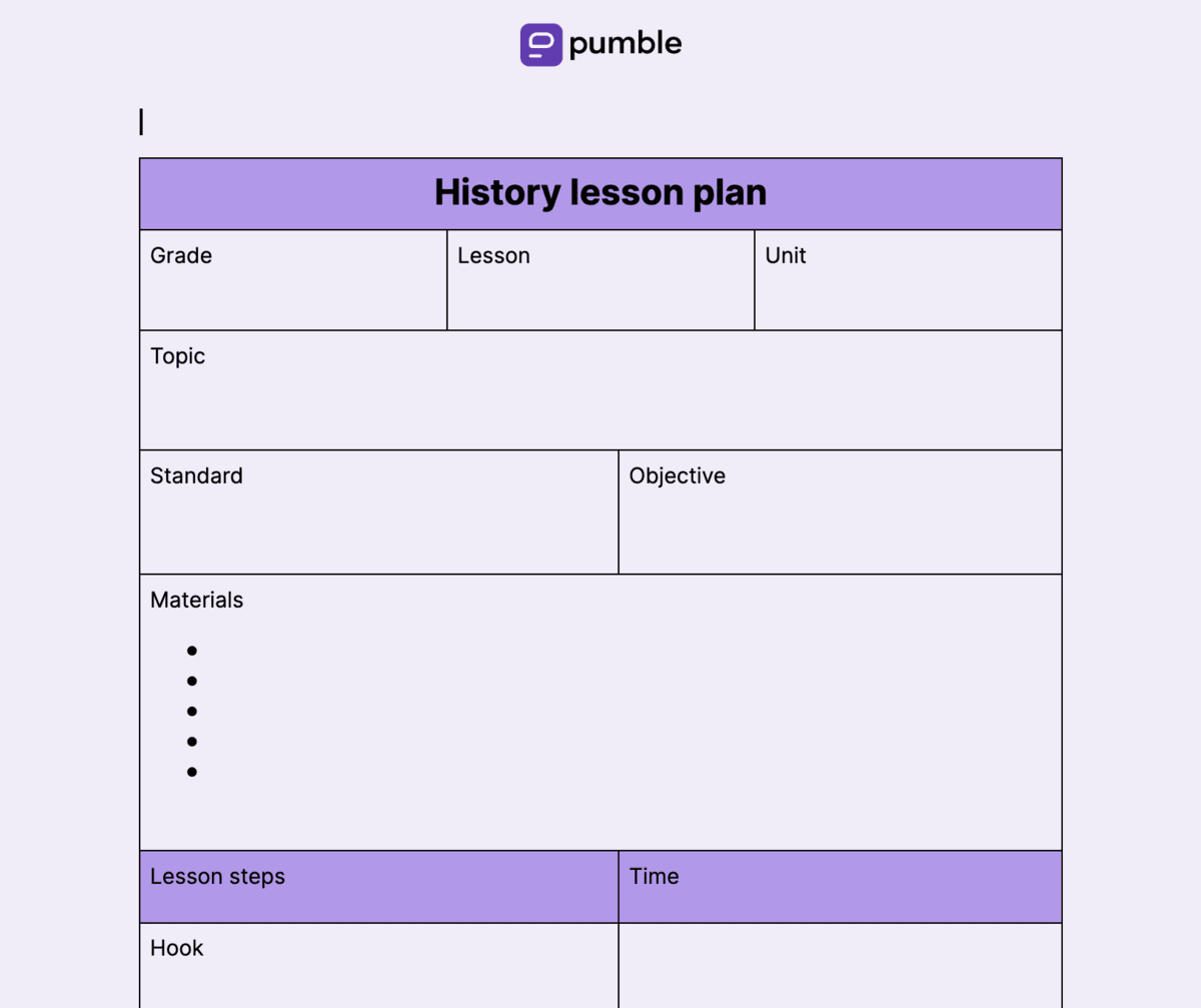 How To Write A Lesson Plan Template With Examples