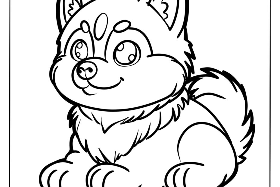 Husky Dog Free Coloring Pages