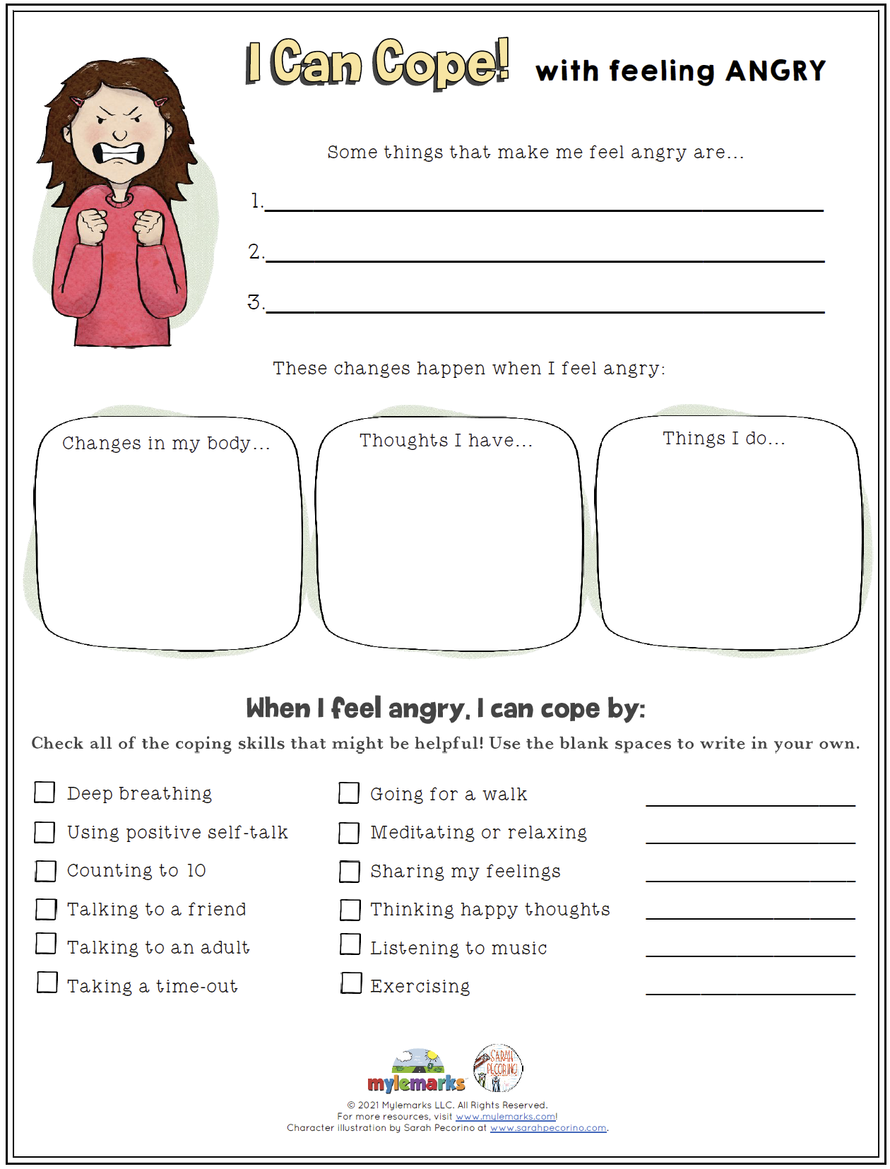 anger worksheets