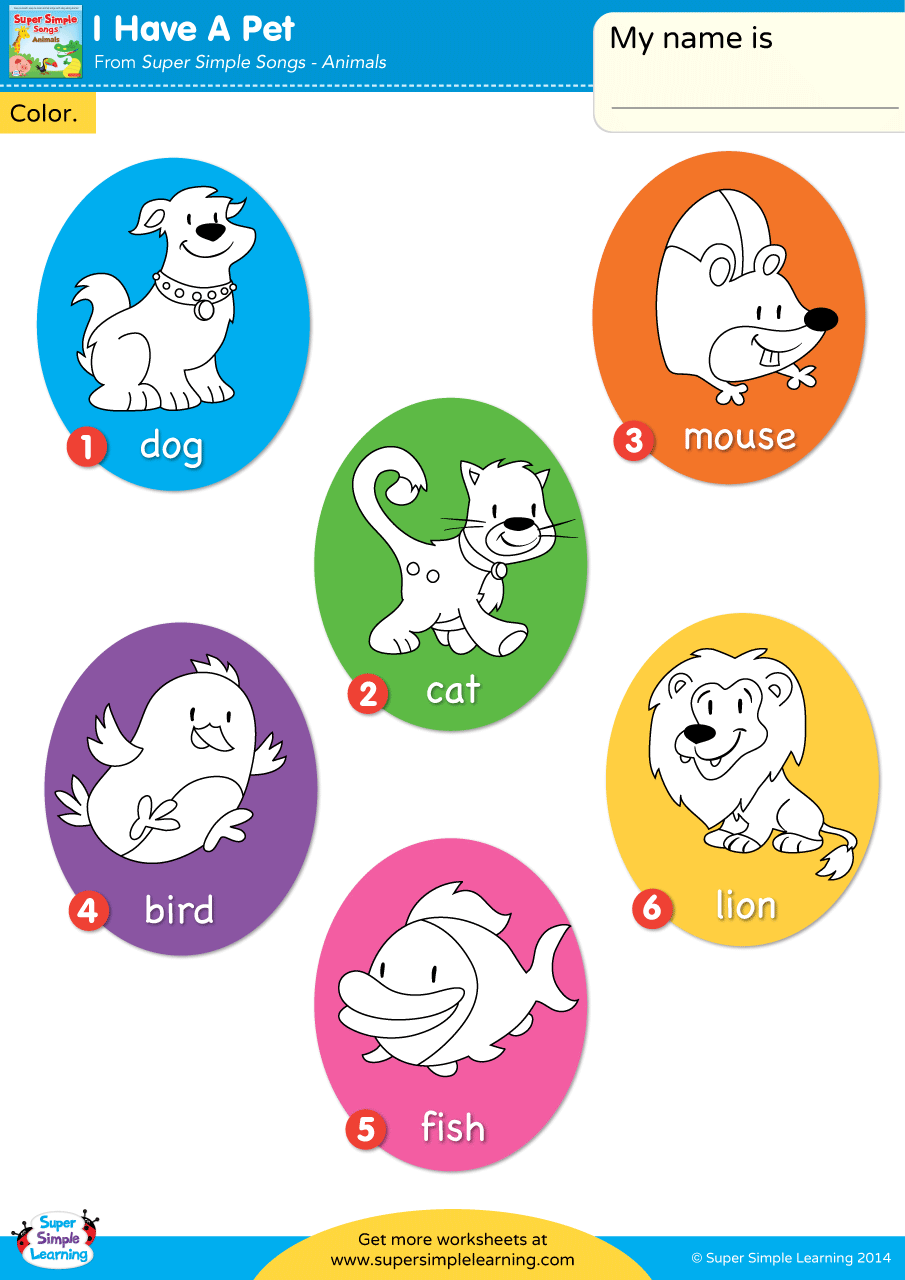 pet pictures to color