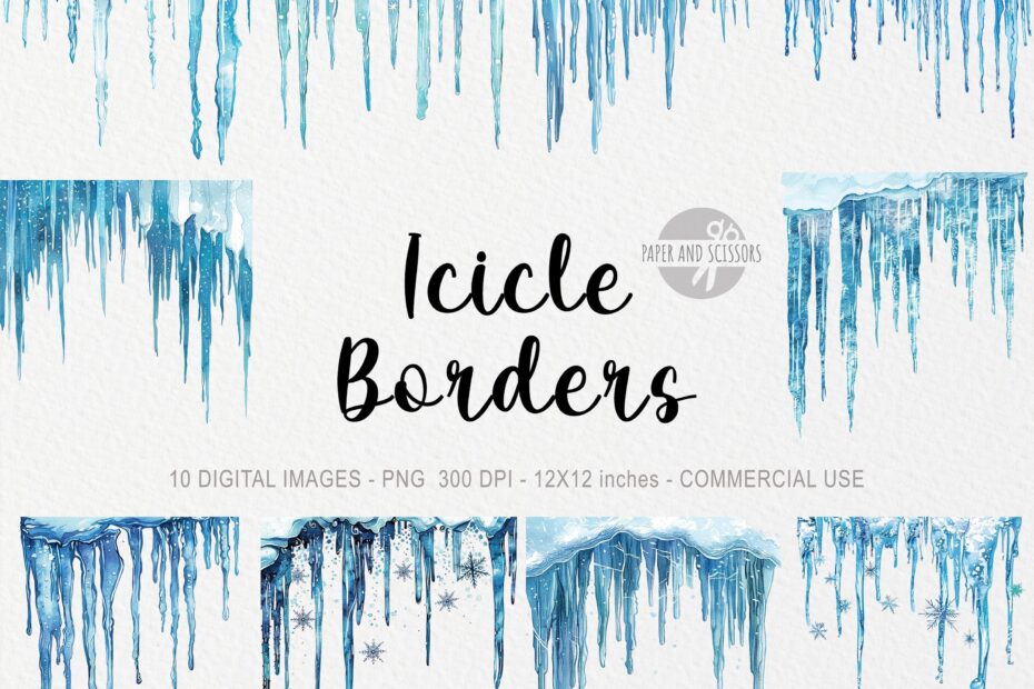 Icicles Template Etsy Finland