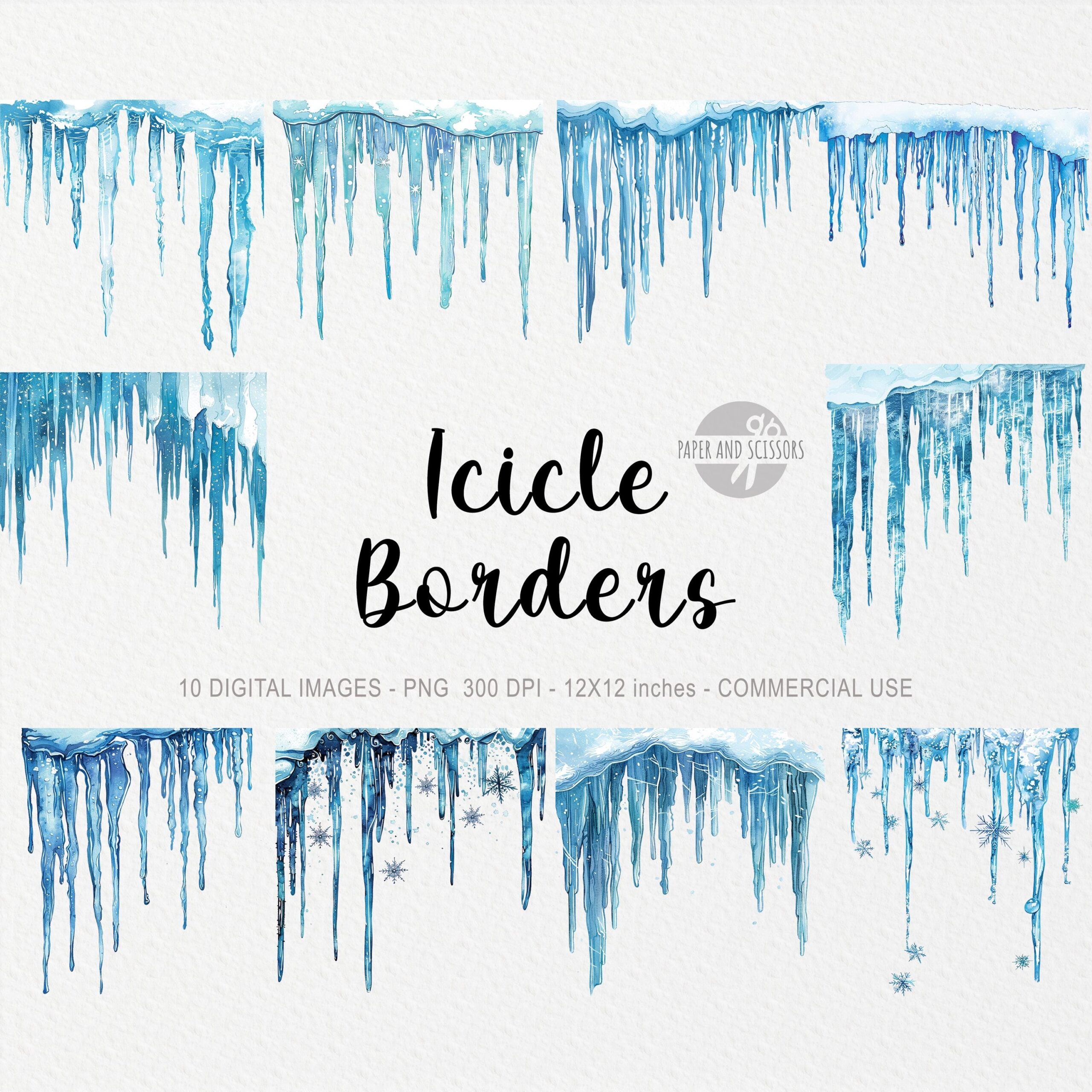 Icicles Template Etsy Finland