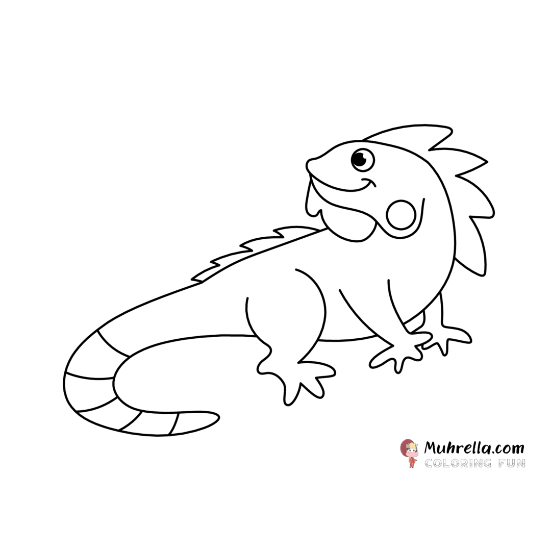 Iguana Coloring Page