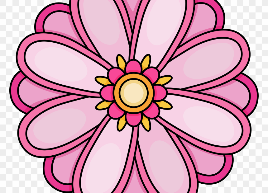 Imagination Pictures Of Flowers To Color Free Printables Free Printable Flower Clipart HD Png Download Vhv