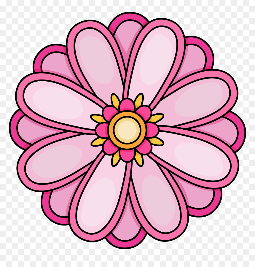 Imagination Pictures Of Flowers To Color Free Printables Free Printable Flower Clipart HD Png Download Vhv