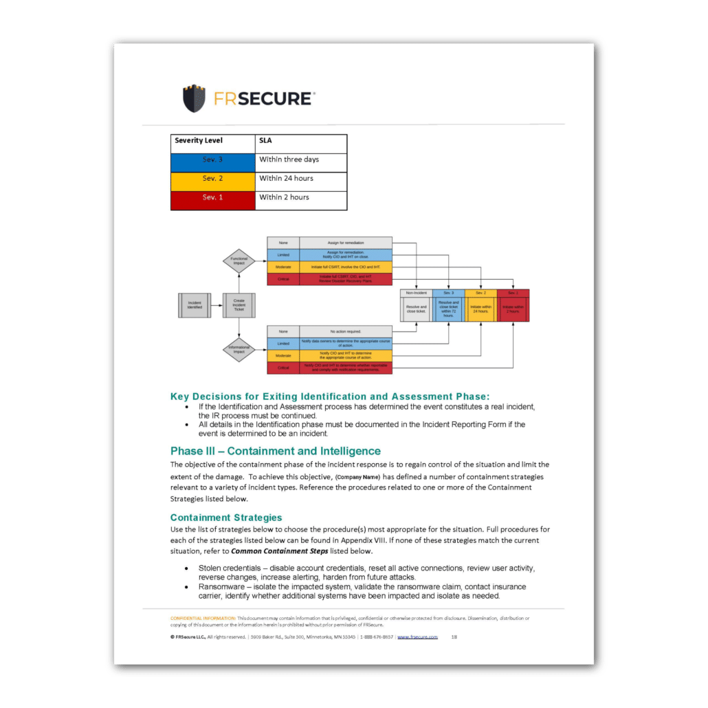 computer security incident response plan template
