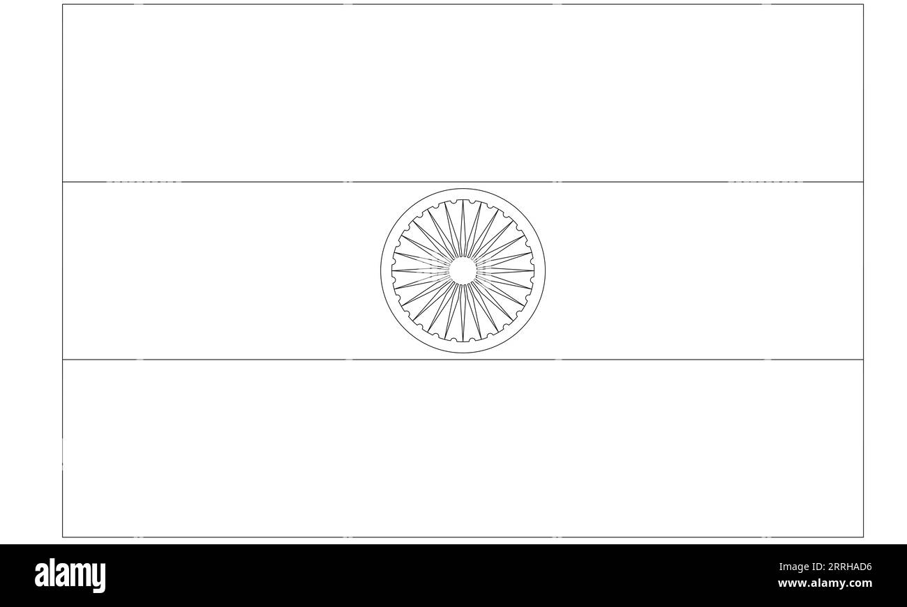 india flag coloring