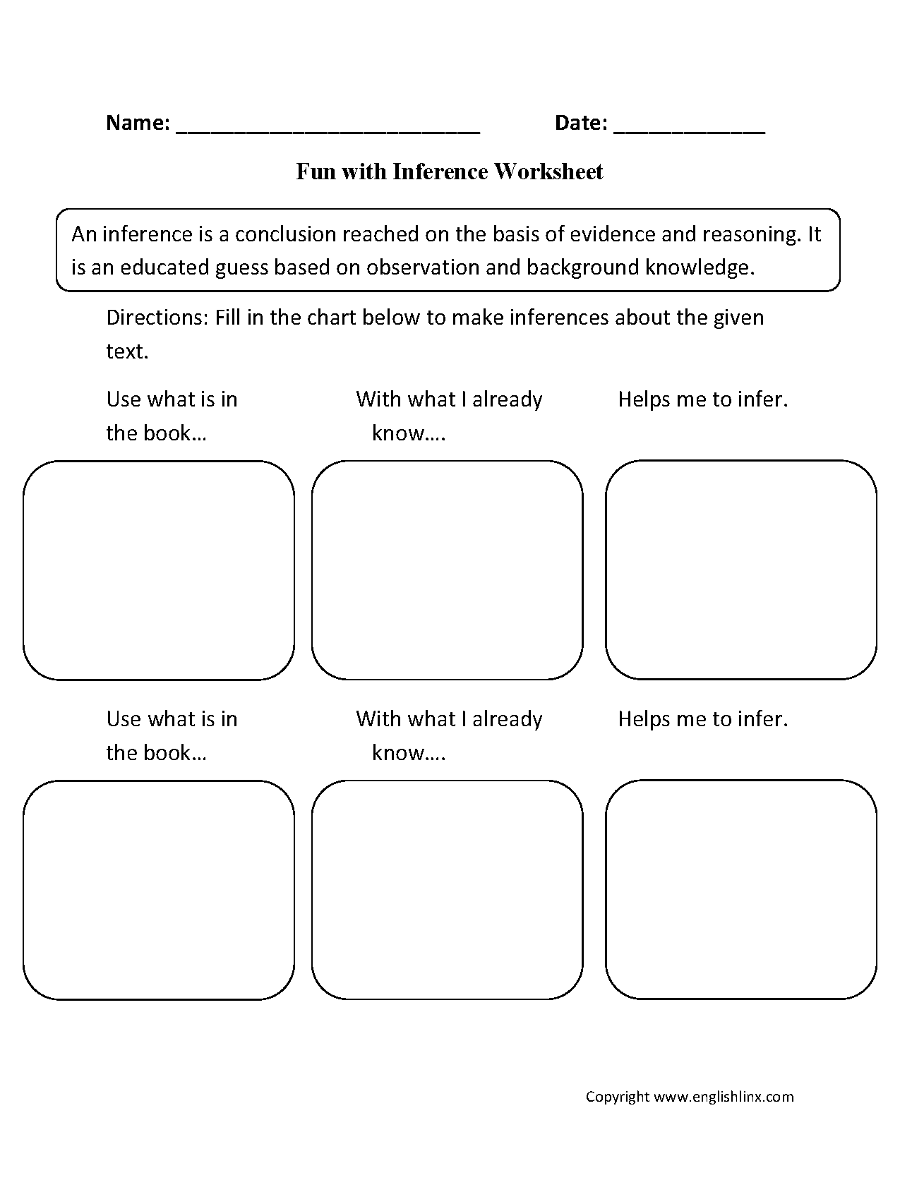 inferencing worksheet
