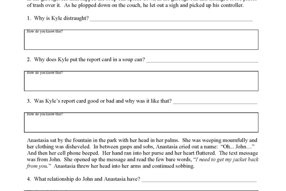 Inferences Worksheets Reading Activities