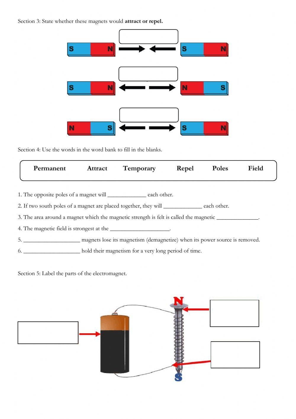 bill nye magnetism worksheet