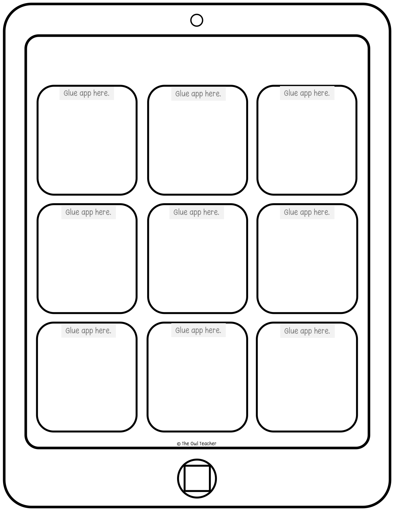 IPad Craftivity Template Printable U0026 Digital For Any Concept The Owl Teacher