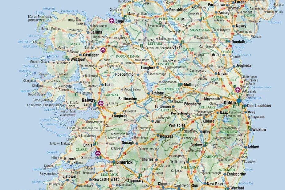 Ireland Maps Free And Dublin Cork Galway