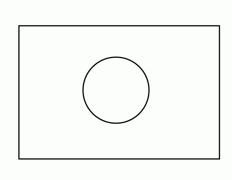 Japan Flag Coloring Page A Free Travel Coloring Printable
