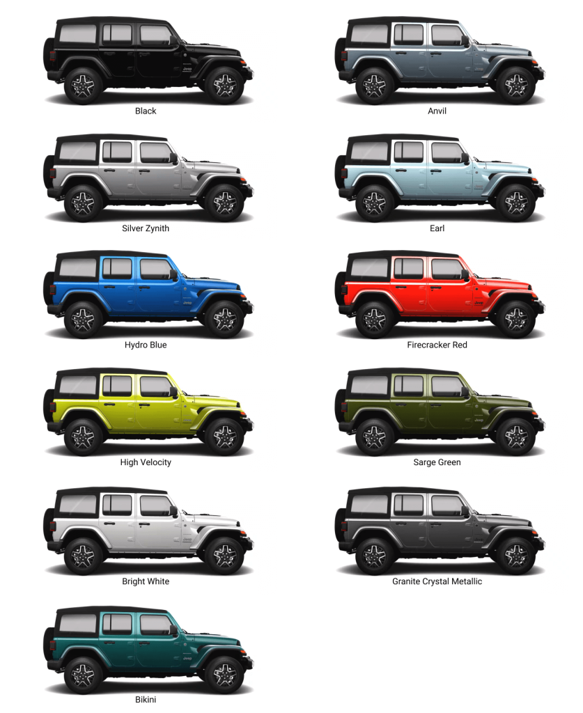 Jeep Wrangler Colors Exploring The Hues Of Adventure 2024 2025 And Beyond Simi Valley Chrysler Dodge Jeep Ram Blog