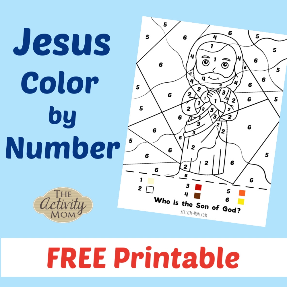 Jesus Color By Number Free Printable The Activity Mom