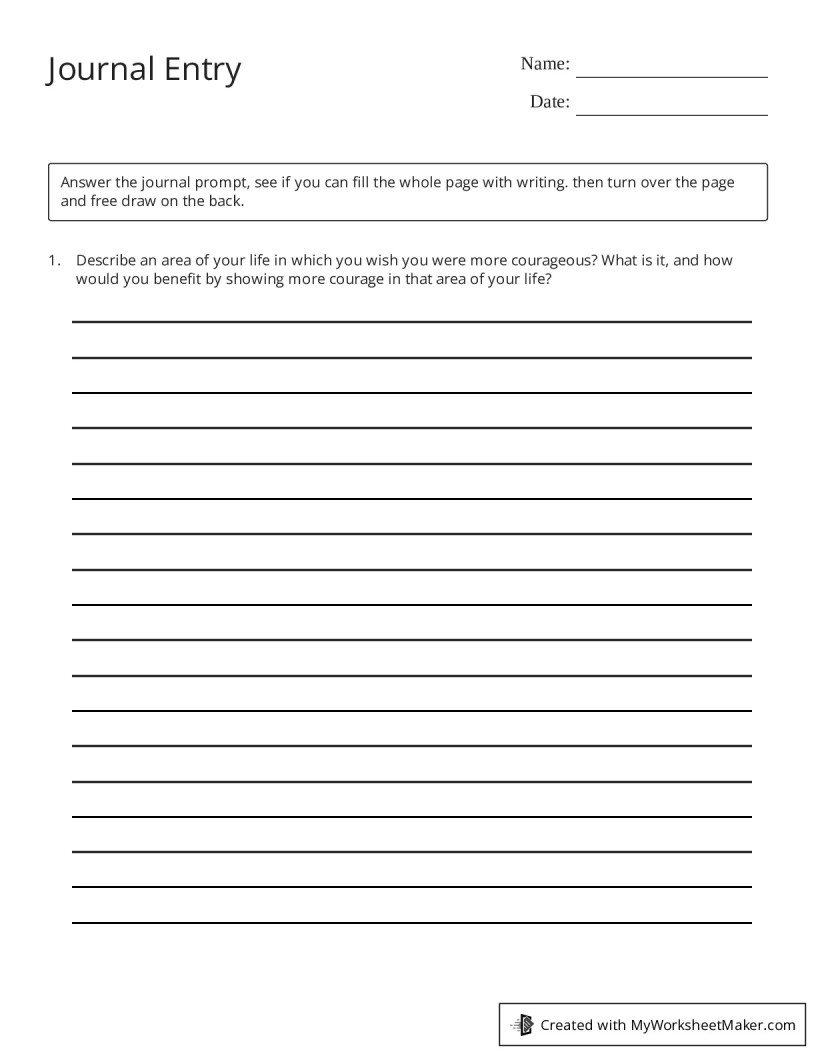 journal entry worksheet