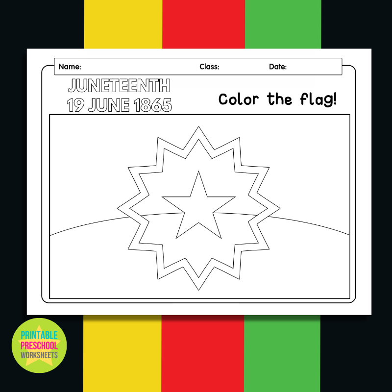 Juneteenth Flag Coloring Page Made By Teachers