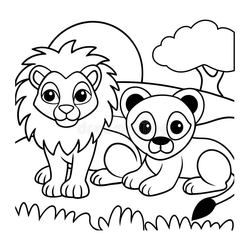 Jungle Animals Coloring Page Stock Illustrations 1 935 Jungle Animals Coloring Page Stock Illustrations Vectors U0026 Clipart Dreamstime