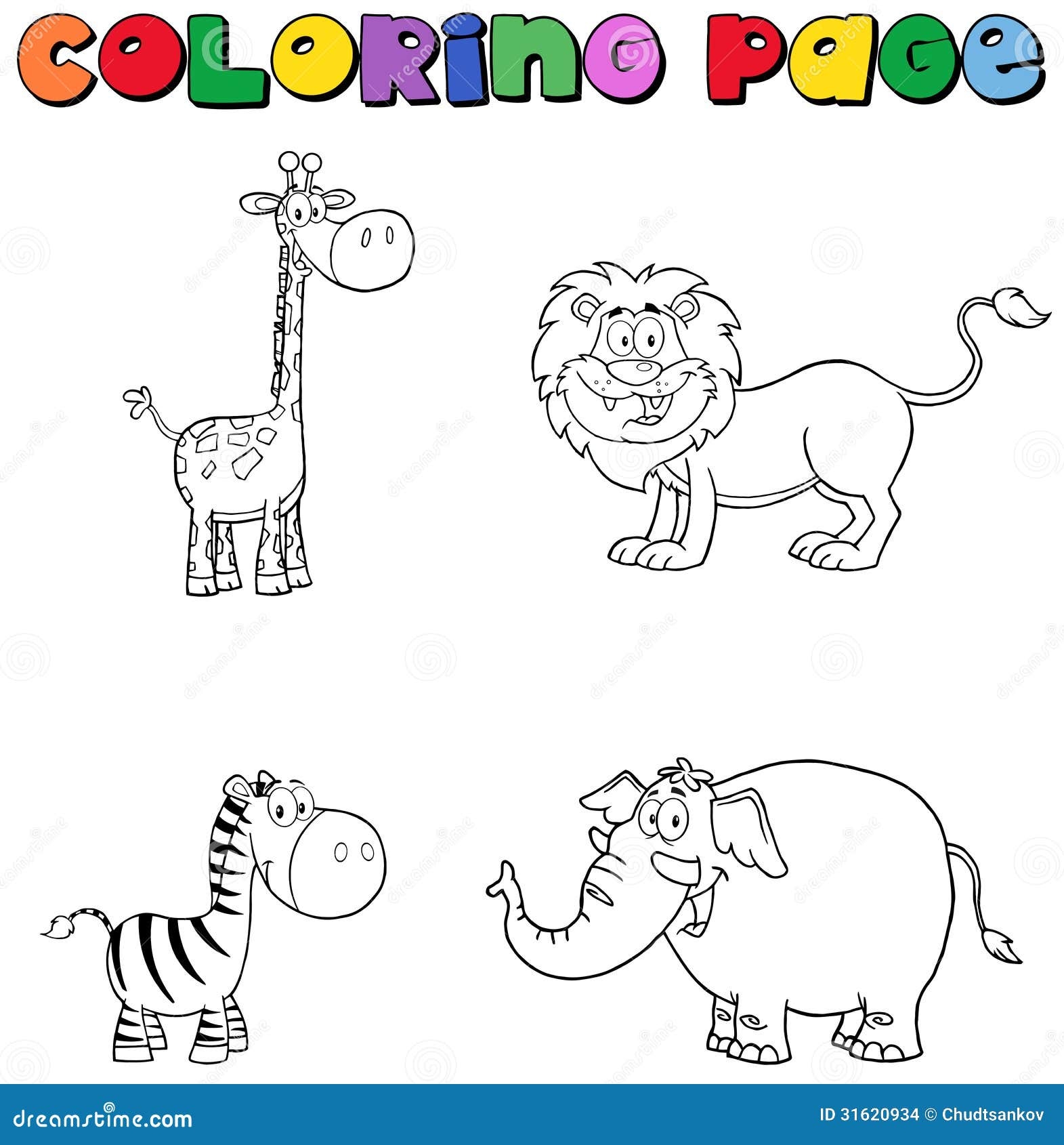 animals in the jungle coloring pages