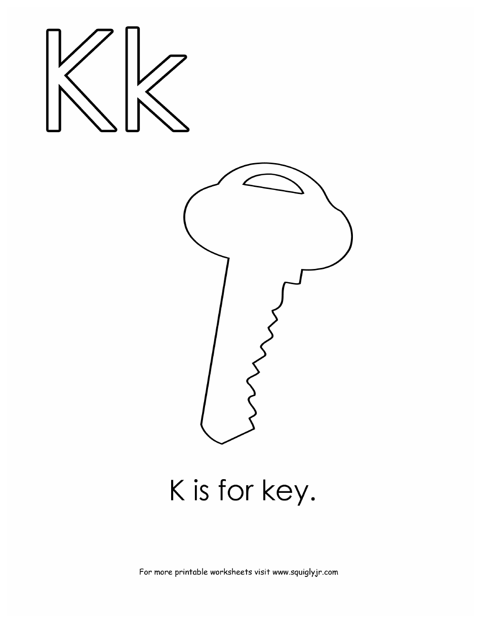 key template printable