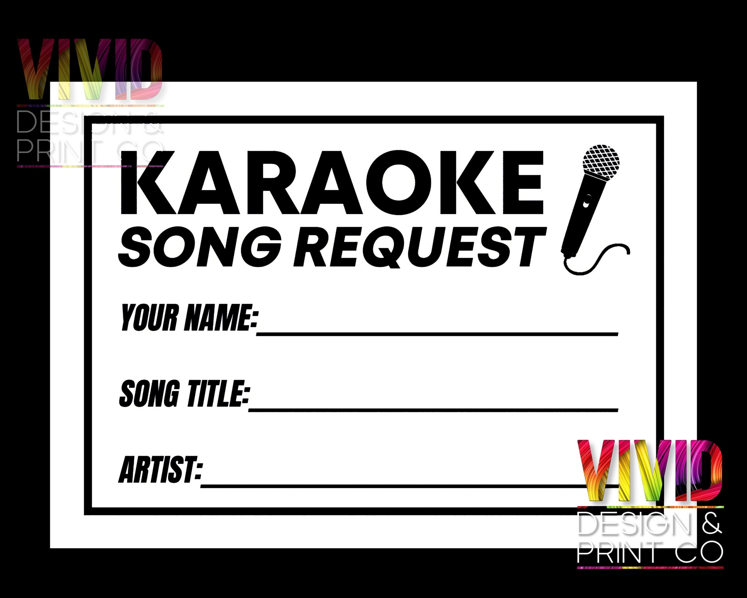 free printable karaoke list templates