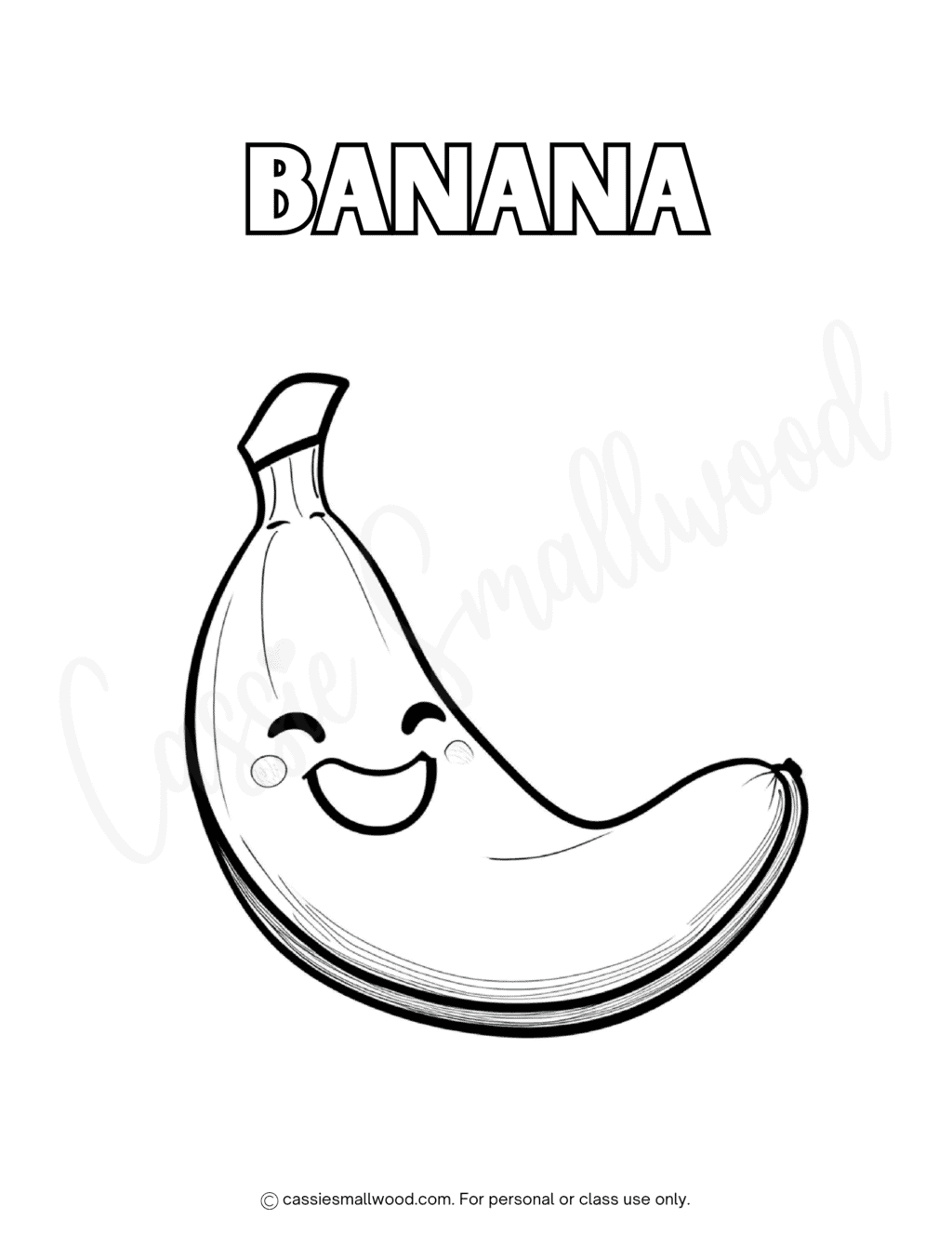 coloring picture of banana
