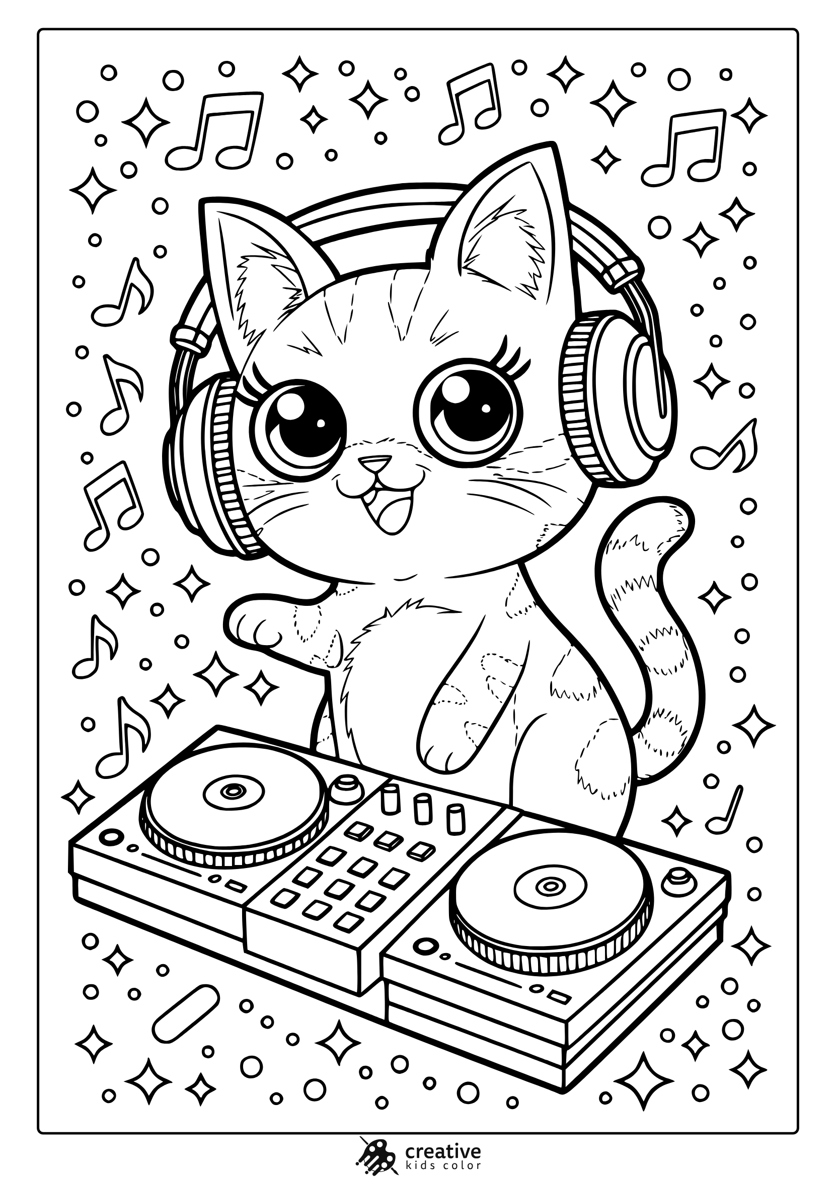 kitty cats coloring pages