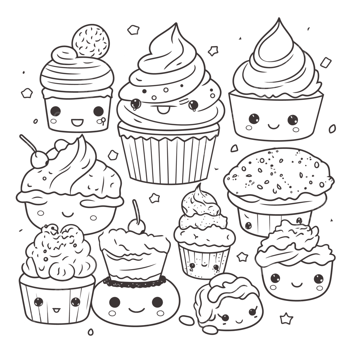 coloring pages cupcake printables