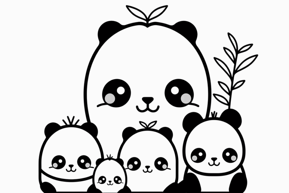 Kawaii Panda Coloring Pages Free U0026 Printable