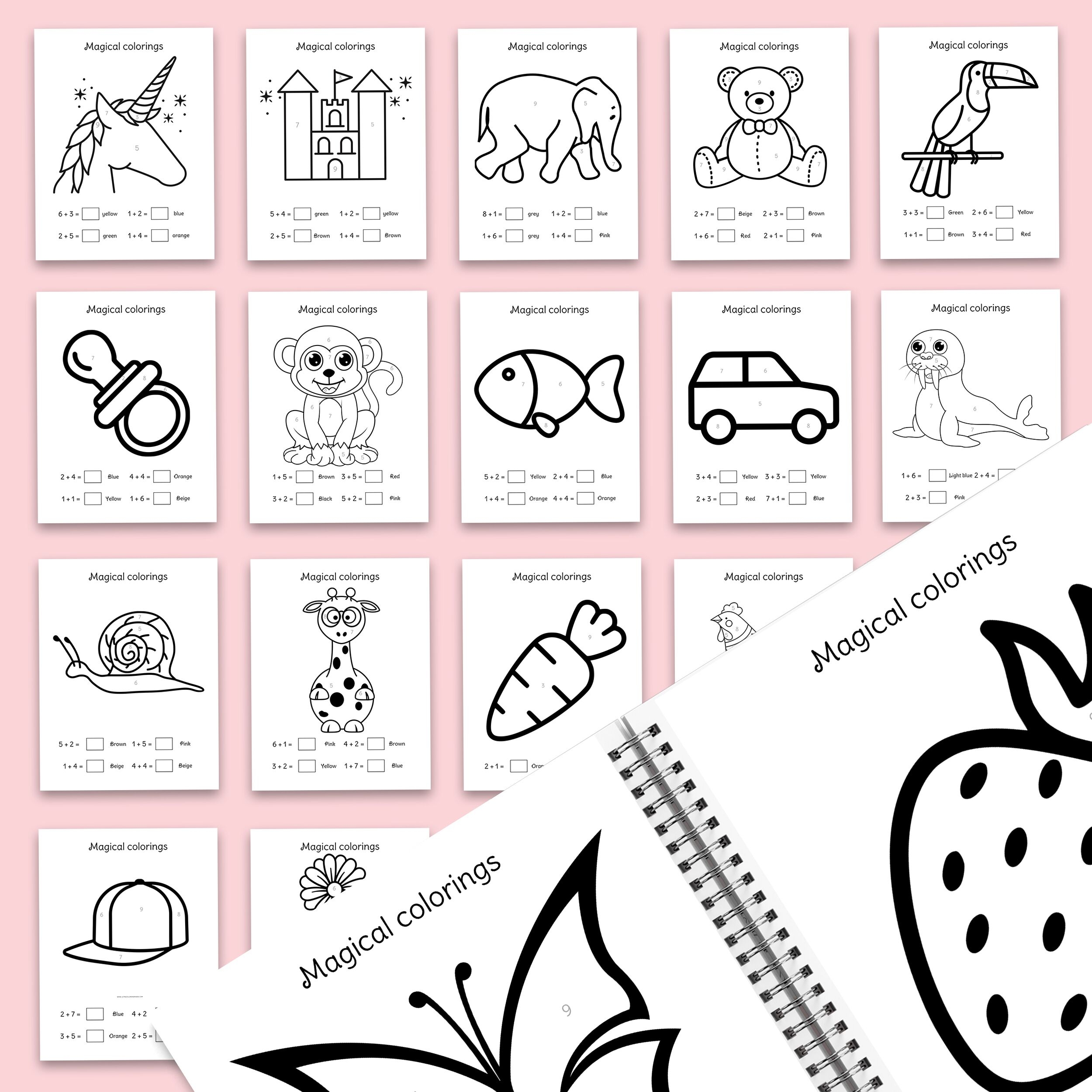 KDP Coloring Book Template Magical Coloring Book For Kids
