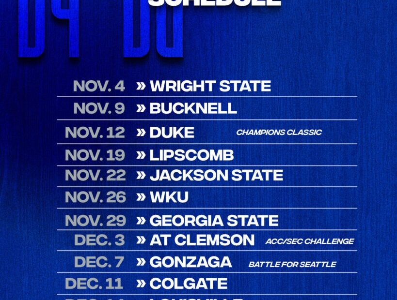 Kentucky Basketball Announces 2024 25 Non Conference Schedule