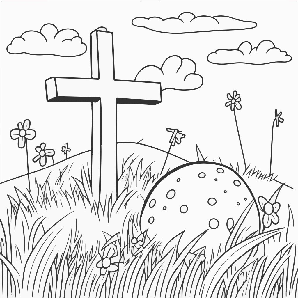 easter pictures to color