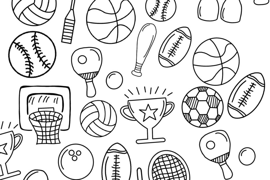 Kids Sports Coloring Page coloring Sheet For Kids outdoor Sport Pages sports Coloring Pages summertime Coloring Pages cute Coloring Pages
