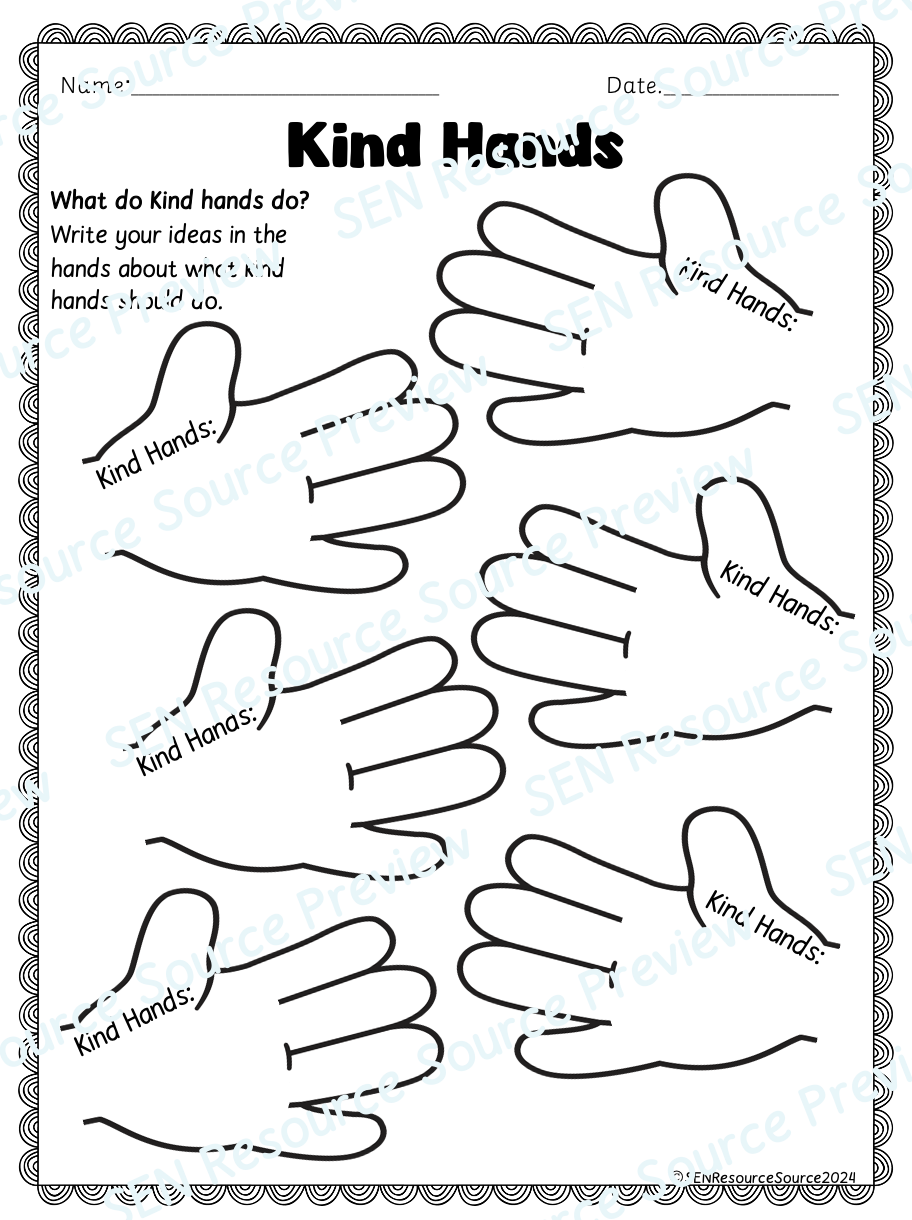 kindness worksheets