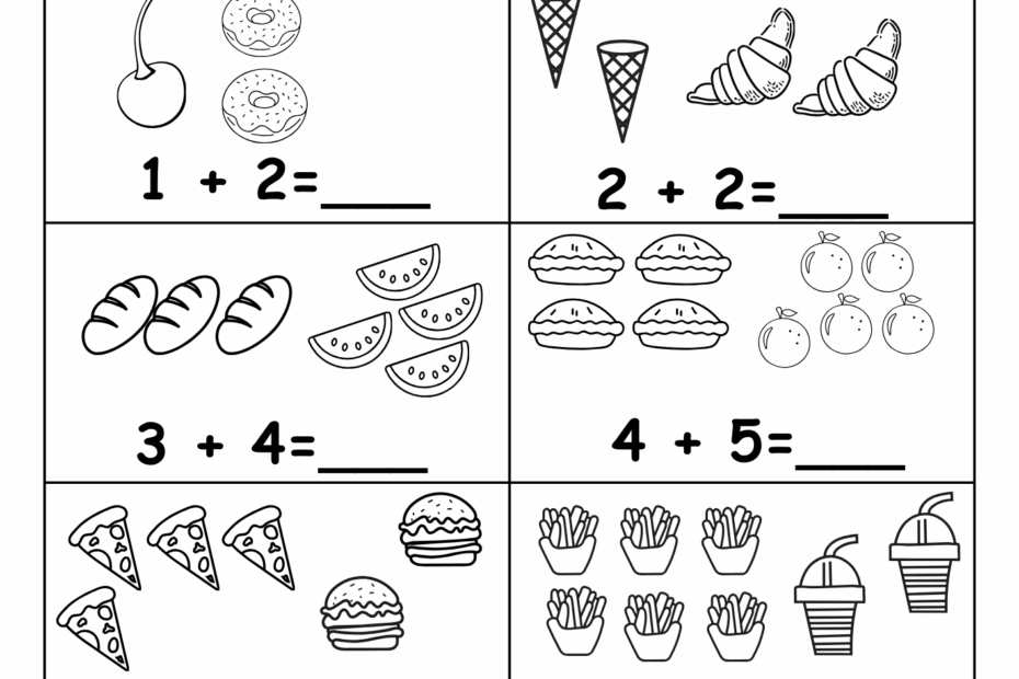 Kindergarten Addition Worksheet Free