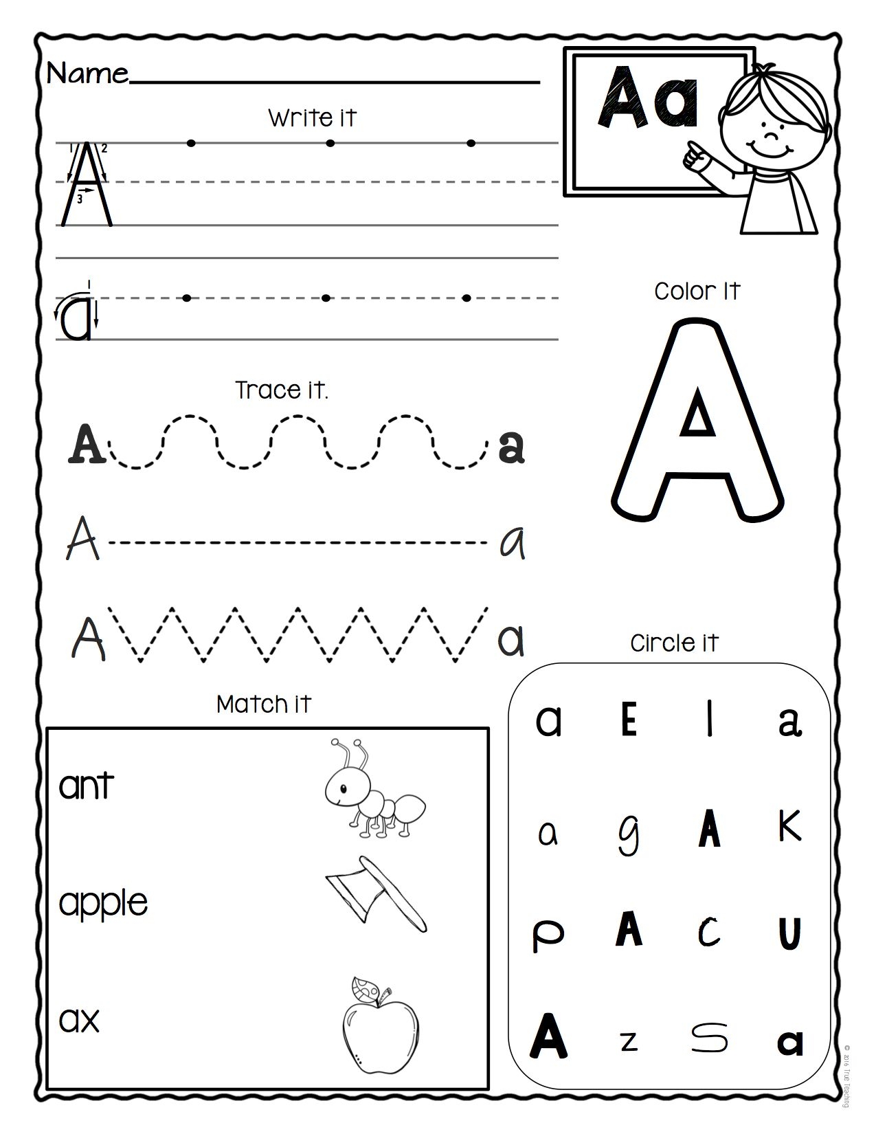 Kindergarten Alphabet Worksheets Kindergarten Mom Worksheets Library