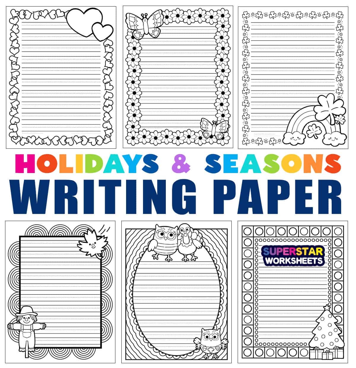 preschool writing paper printable free