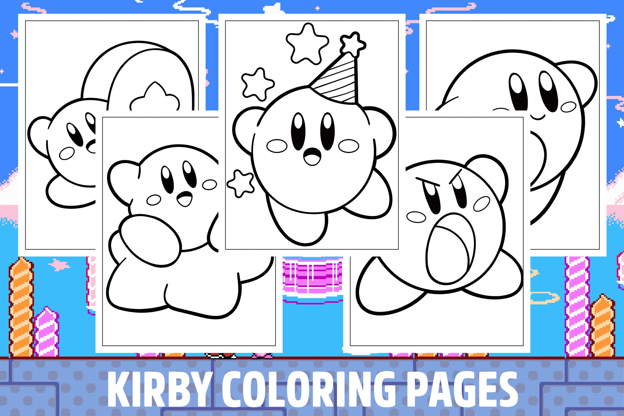 Kirby Coloring Pages For Kids Girls Boys Teens Birthday School Activity Made By Teachers