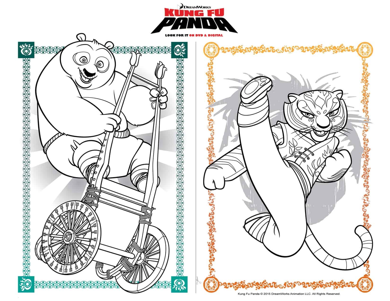 kunfu panda coloring pages
