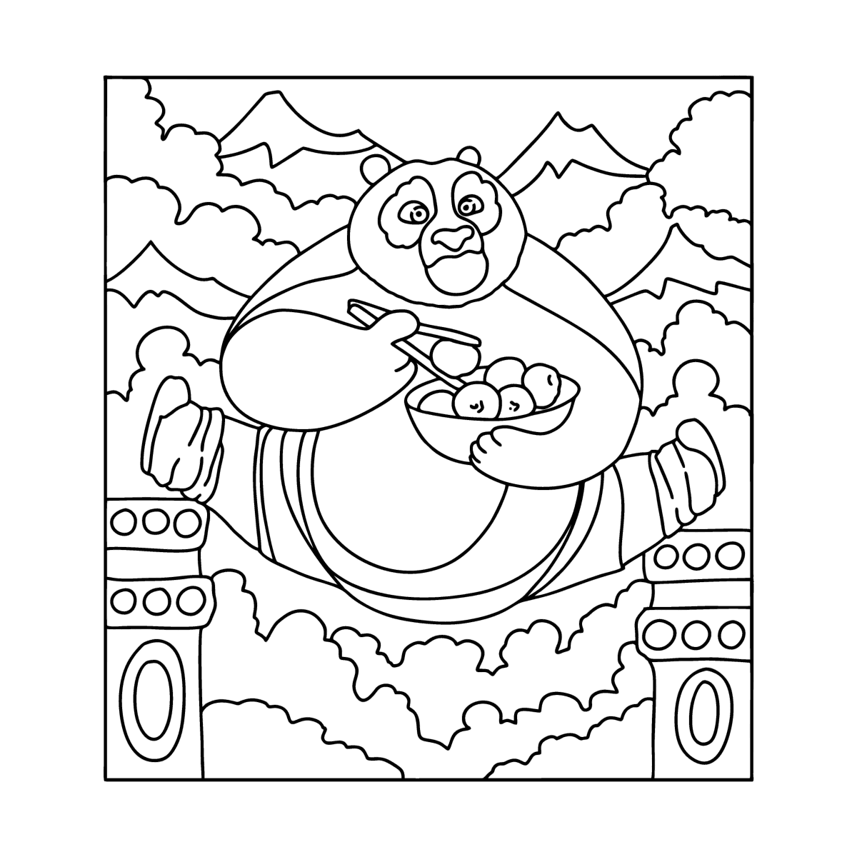Kung Fu Panda Po Coloring Page Online And Print For Free 