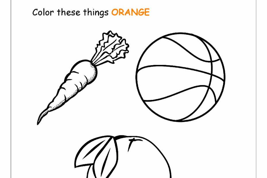 Learn Colors Coloring Pages Color The Things That Are Red Green