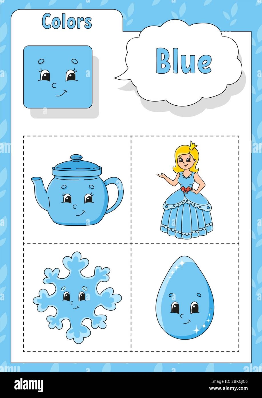 blue worksheet